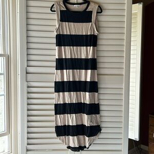Z Supply black and tan striped maxi dress size S